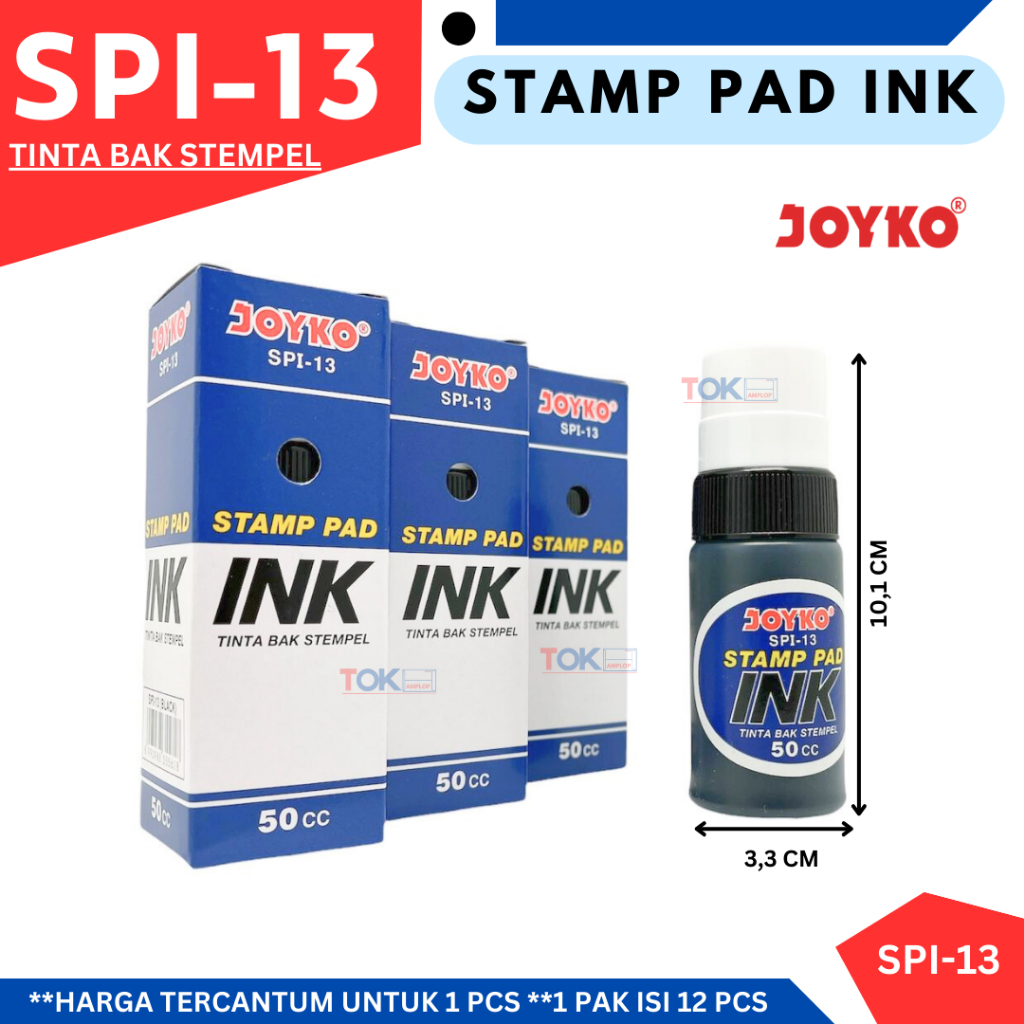 

Stamp Pad INK HITAM / Refill Tinta STEMPEL JOYKO SPI-13