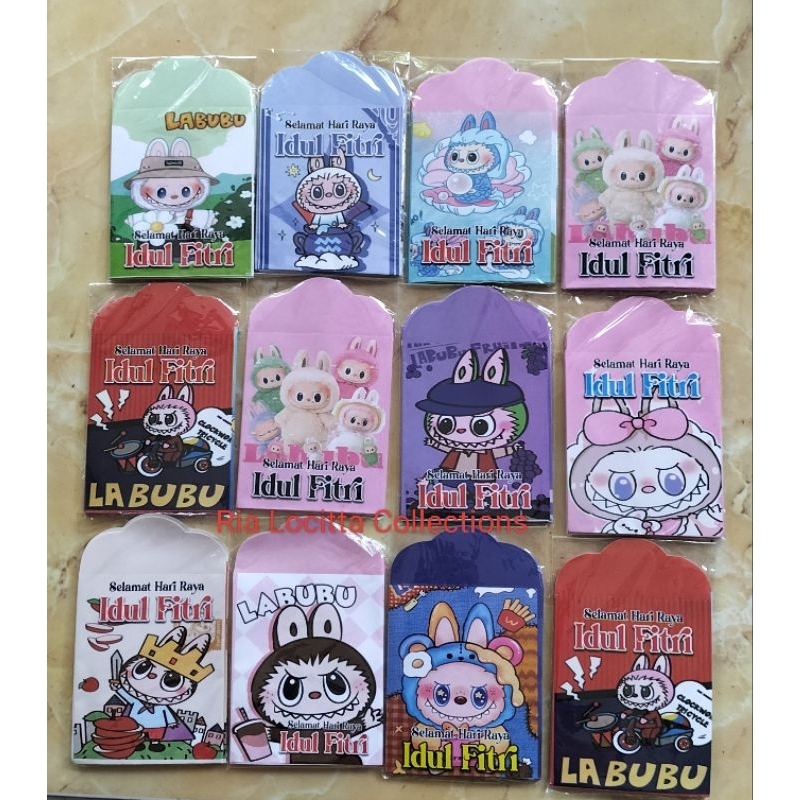 

Amplop Lebaran LABUBU / SANRIO / KARTUN 1 Pack Isi 10 Pcs