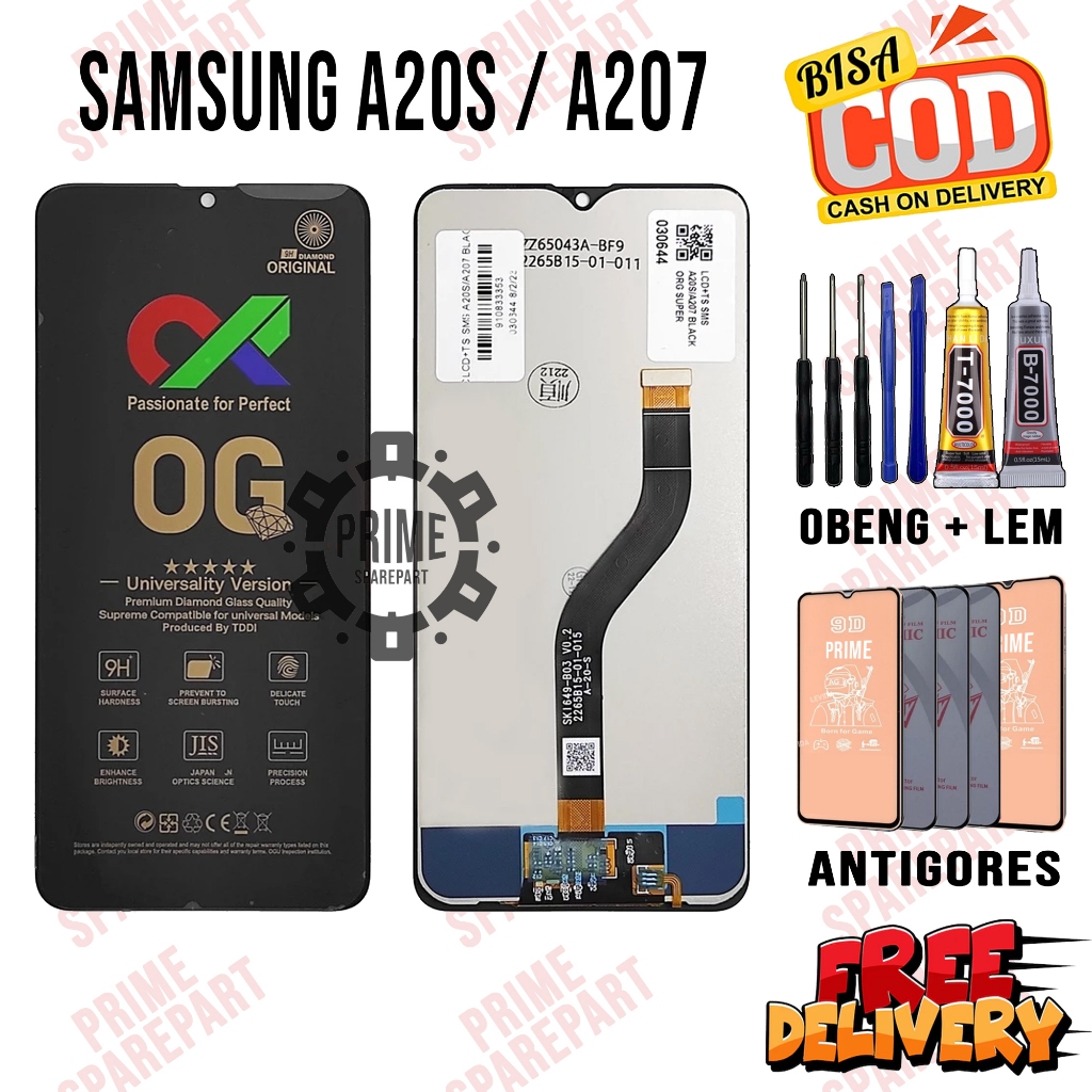 Lcd Touchscreen SAMSUNG A20S / A207 Original Oem Lcd SAMSUNG A20S / A207 Fullset