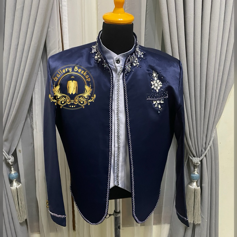 Beskap pengantin jawa/ beskap solo warna navy