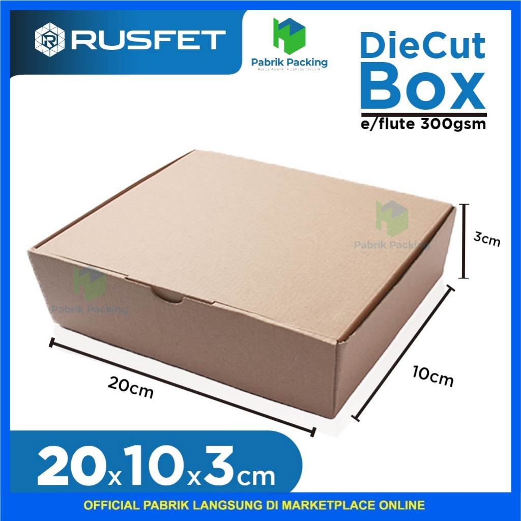 

Kardus Box Diecut Kardus Packing Kotak Box Kartun Dus Polos Satuan Rusfet 20x10x3 cm