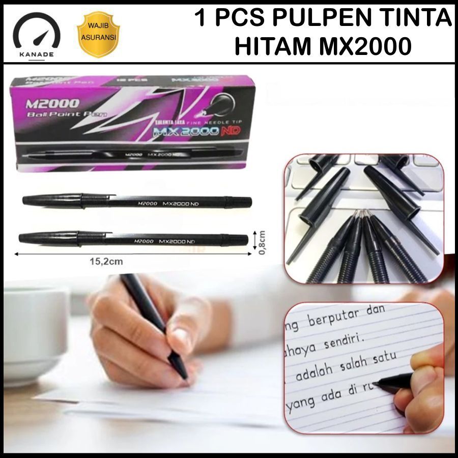 

Pulpen Tinta Hitam MX2000 pena alat tulis bollpoint murah bolpoin serbaguna bolpoint garis warna bolpen murah