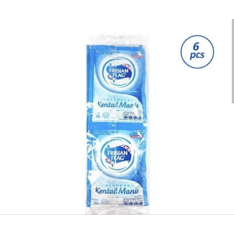 

susu bendera kental manis frisian flag 1 renceng isi 6pcs