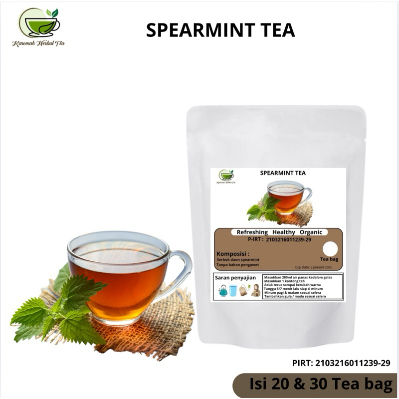

SPEARMINT LEAF TEA (mengobati jerawat) isi 20pcs