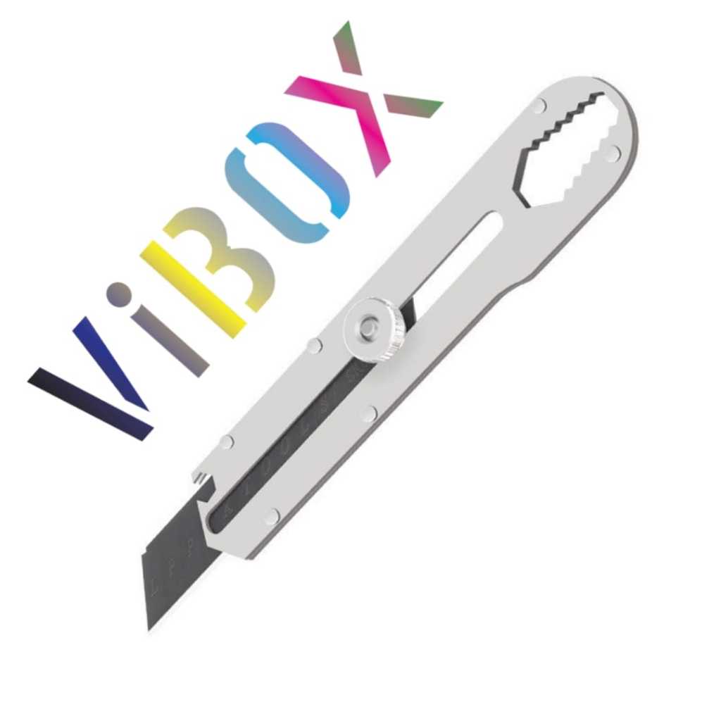 

Vibox Cutter Stainless stanless Cuter Pisau Tajam Baja Multifungsi Kunci Pas 9in1 Pemotong Serba Guna Terlaris Sen