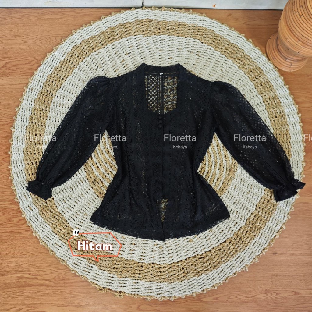 (HANYA KEBAYA) Kebaya Brokat Malika Bet Pecah Korean Lace Kebaya Bali Modern