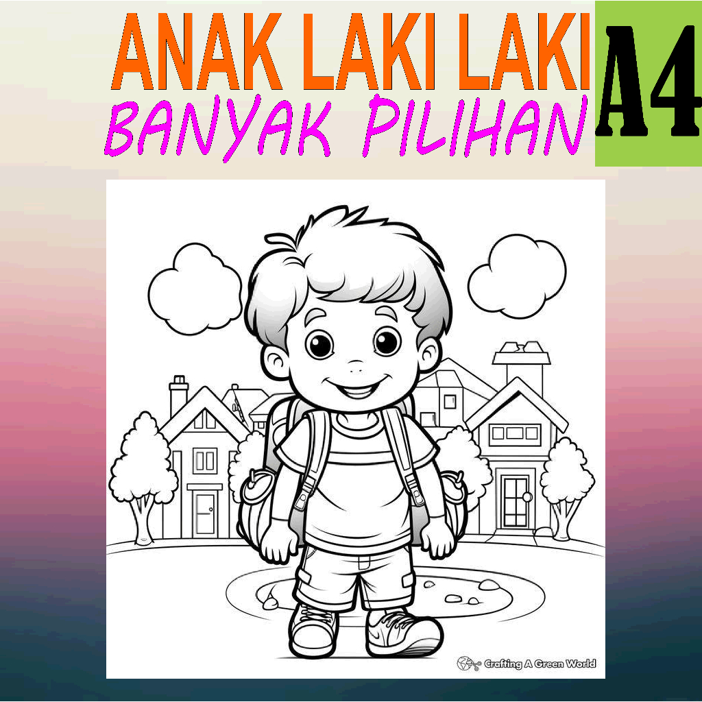 

KERTAS MEWARNAI / KERTAS MENGGAMBAR [ ANAK LAKI LAKI ] A4