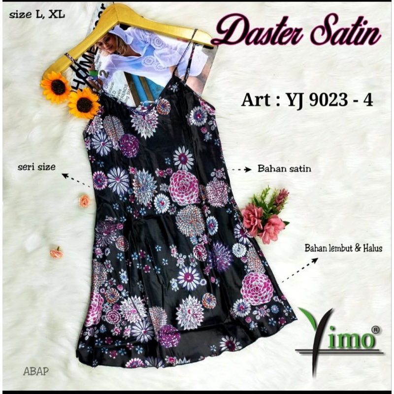 DASTER SATIN YIMO KAIN SATEN PAKAIAN TIDUR WANITA BAJU SANTAI