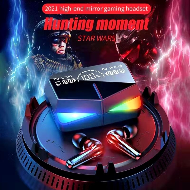 HANDFREE BLUETOOTH TWS GAMING LED M28 + PACK
