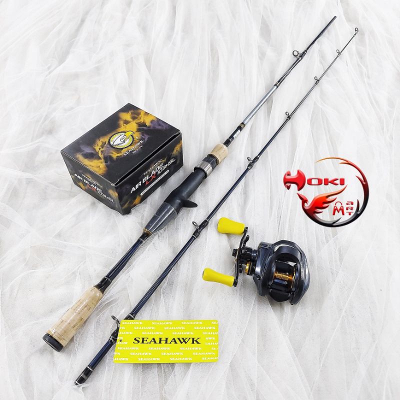 Set joran casting SEAHAWK AIR BLADE LX 165 180 + REEL SEAHAWK AIR BLADE 103HSL