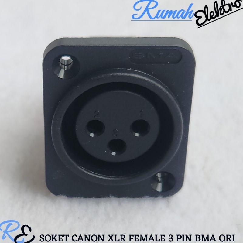 SOKET CANON XLR FEMALE 3 PIN BMA ORIGINAL