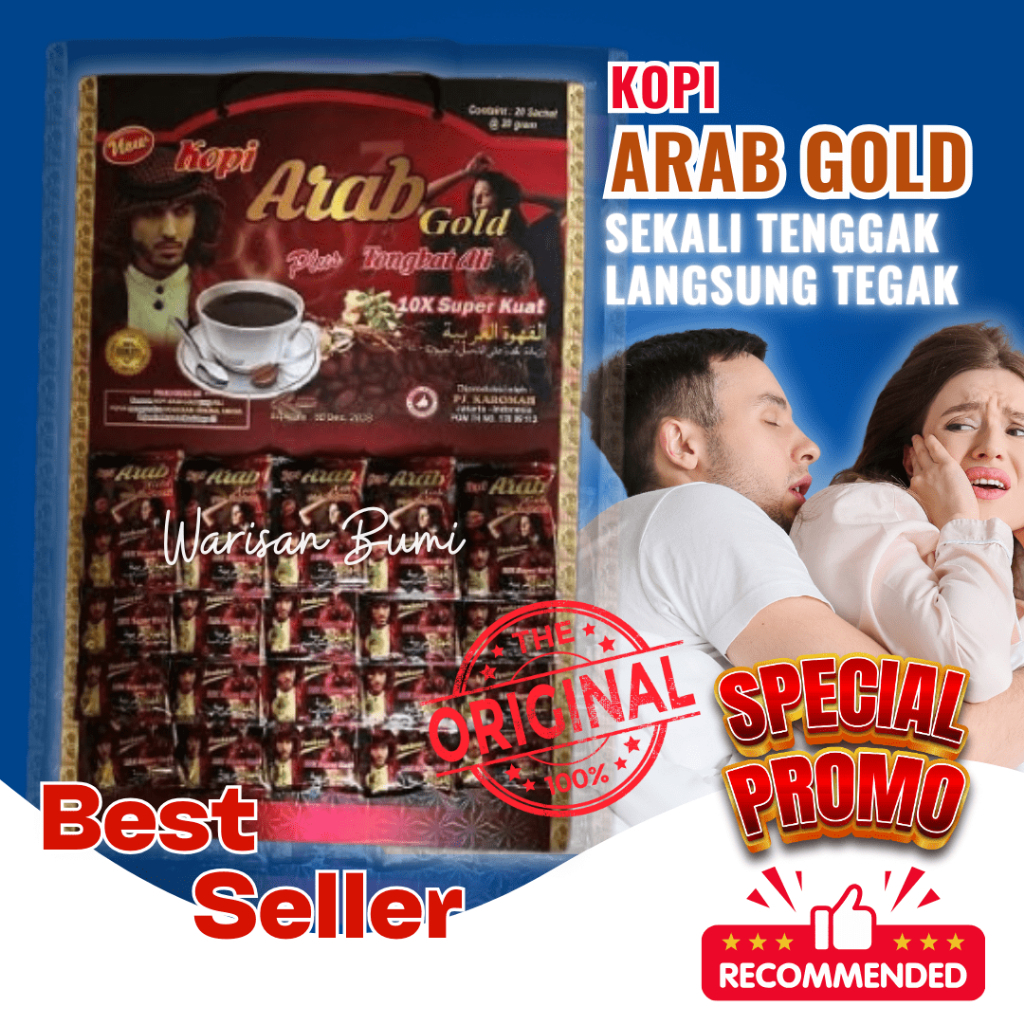 

KOPI ARABIKA GOLD STAMINA PRIA DEWASA ORGINAL EXSTRA ISI 20 SASET