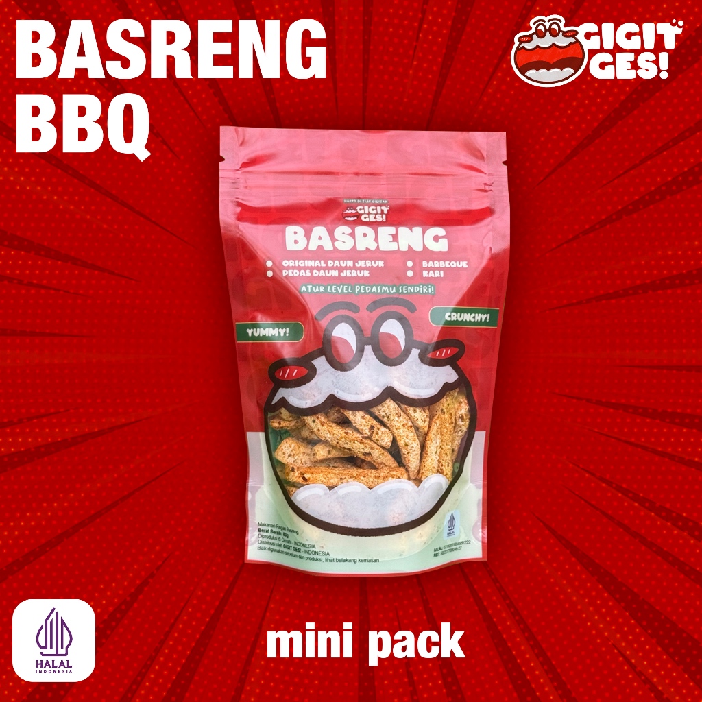 

Basreng Mini Pack Rasa Barbeque Renyah Gurih Kriuk Krispy Rempah Snack Cemilan GIGITGES