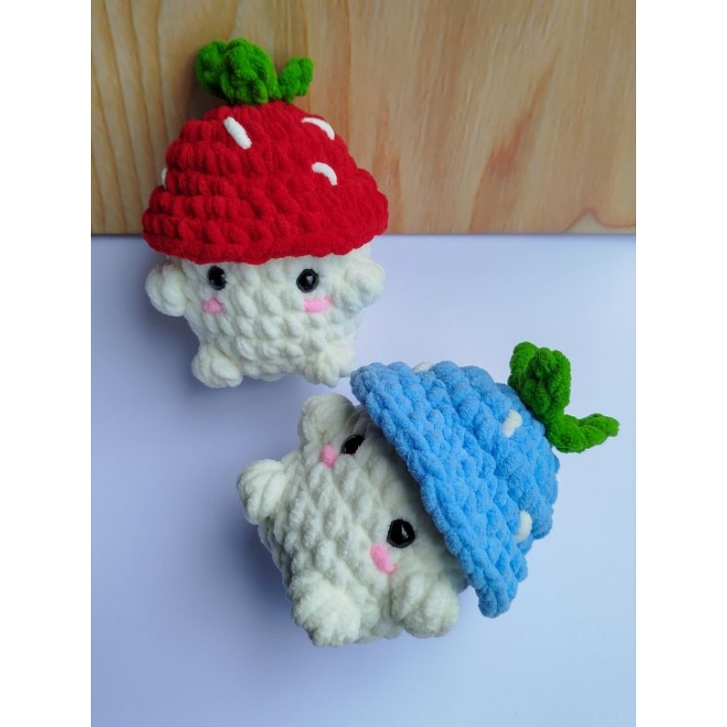 Gantungan tas boneka amigurumi rajut - Mushroom jamur lucu