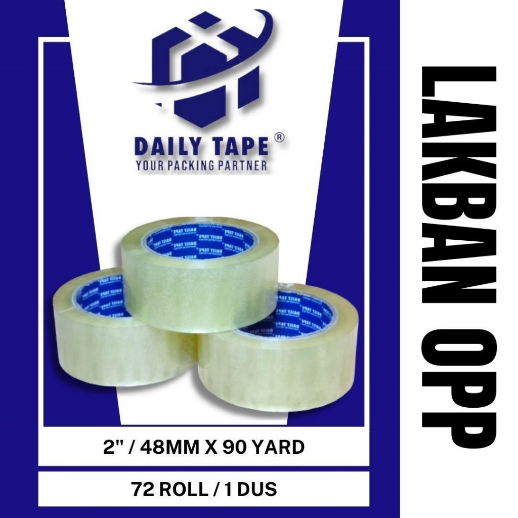 

DAILY TAPE LAKBAN BENING 2 inch (48 mm X 90 yard) REKAT DAN KUAT