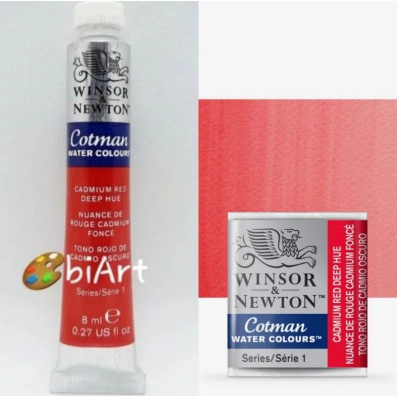 

Cat Air Cotman Water Colour Tube 8ml / Half Pan Cadmium Red Deep Hue Winsor & Newton