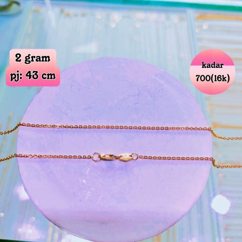 kalung emas model rantai jeddar (padat kuat)mas kadar 700 (16k)