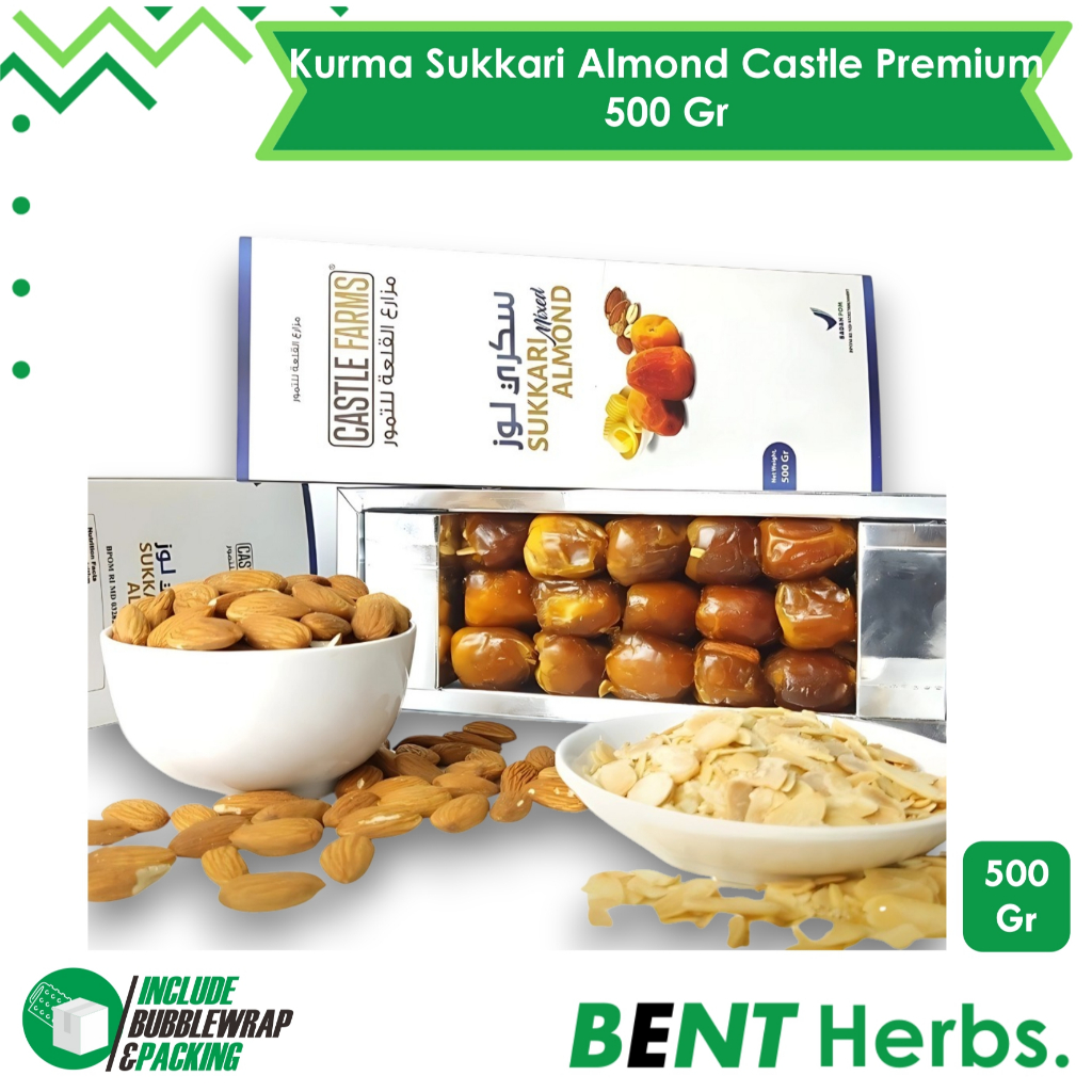 

Kurma Sukari Almond Mentega Castle Premium 500gr Sukkari Butter Berkualitas Original