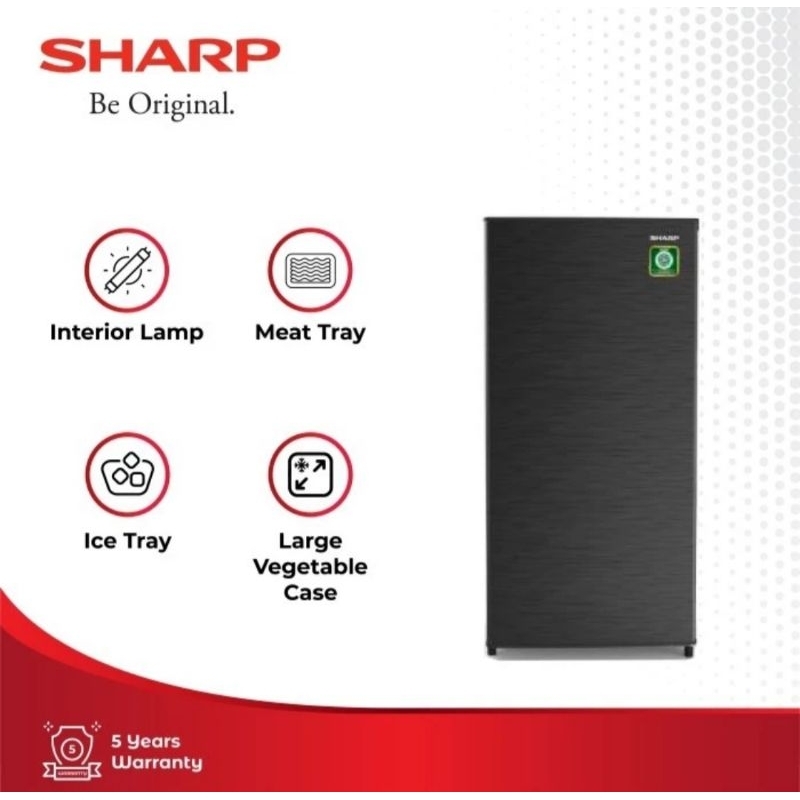 KULKAS SHARP 1 PINTU SJ-182NHS 160LITER KULKAS SHARP 1PINTU 182NHS