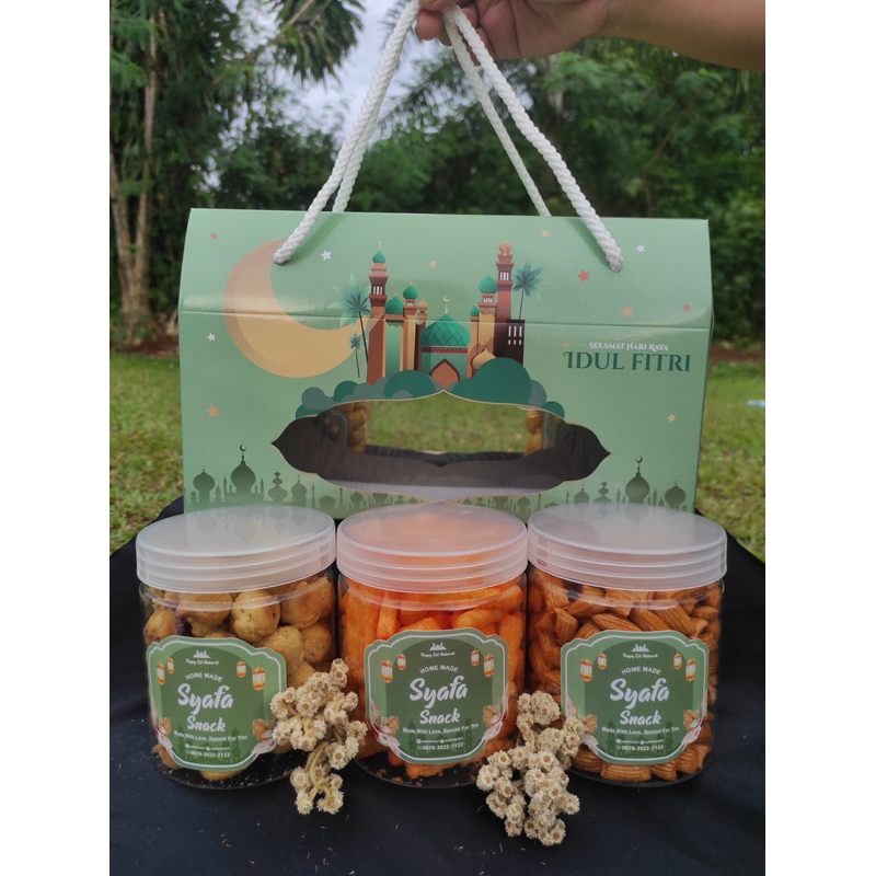 

[PROMO]HAMPERS SNACK MEWAH ISI 3 TOPLES-PARCEL SOVENIR HADIAH EID MUBARAK-