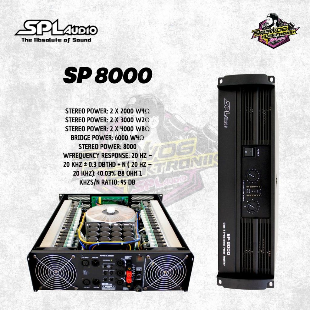 ORIGINAL PRODUK BREWOG SPL AUDIO POWER SP 8000