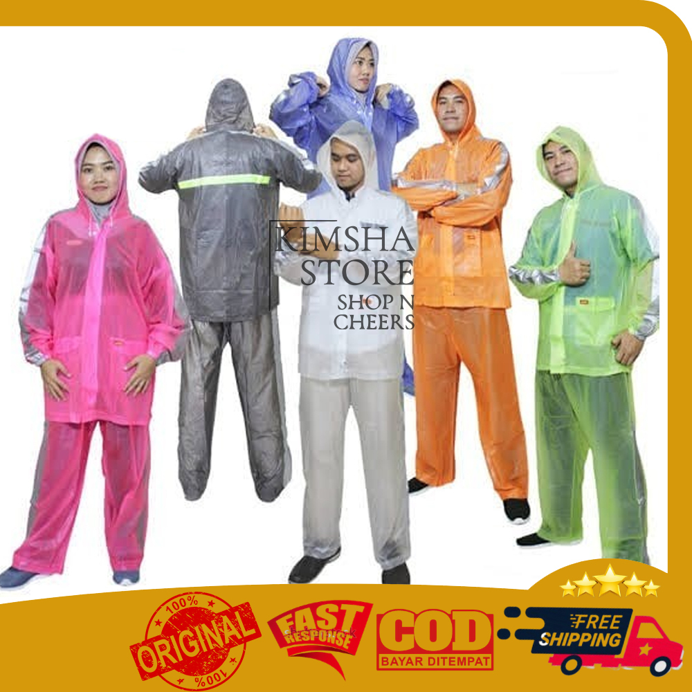 Jas Hujan Elmondo LEXI 934 Setelan Dewasa Mantel Ujan Raincoat Waterproof Stelan Jaket Pakaian Celan