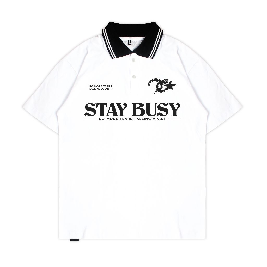 Troy Company Cotton Rugby Polo Shirt White No More - Kaos Polo Putih PR 2958