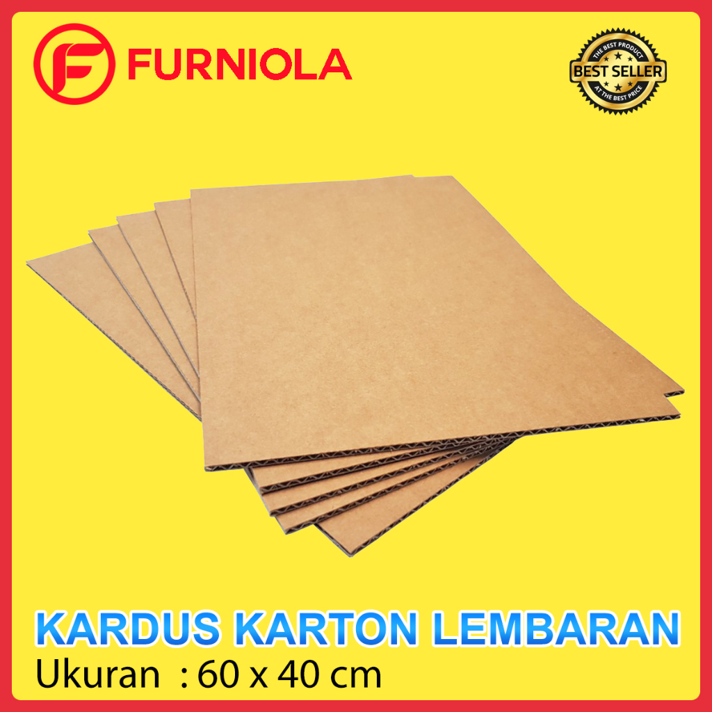 

Kardus Karton Lembaran Polos Ukuran 60 x 40 CM Single Wall B Flute Tebal 3mm / Dus Box Lembar Polos 60x40 CM Tebal 3 mm Besar dan Panjang
