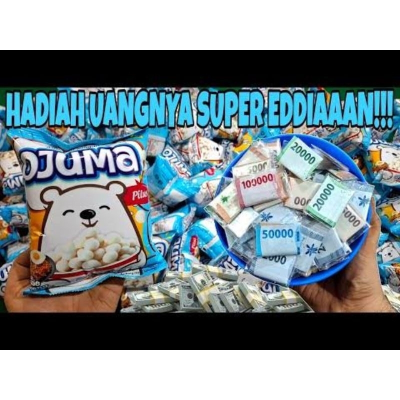 

Ciki Ojuma Berhadiah Uang Tunai | Ciki Berhadiah Uang | Ciki Ojuma 1pak isi 10 pcs