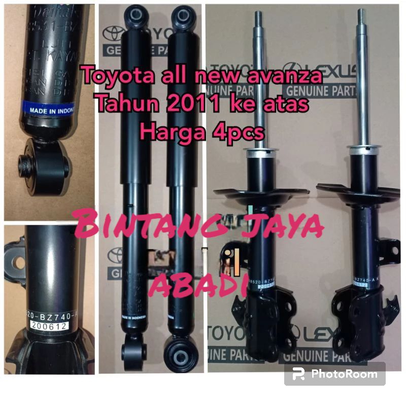 shockbreaker shock absober toyota all new avanza all new xenia depan belakang tahun 2012 2013 2014 2