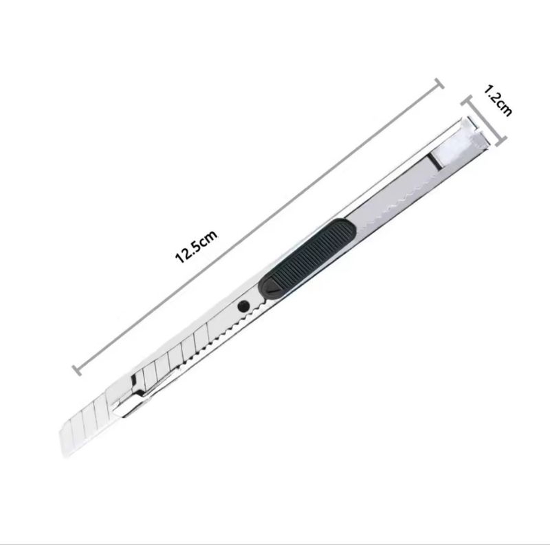 

Pisau Cutter mini Stainless Premium Tajam Bisa Ganti Isi Ulang Besi Anti Karat