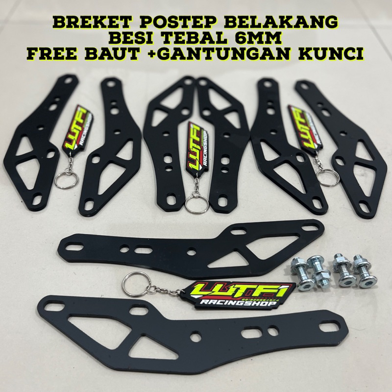 Breket Postep BESI TEBAL 6MM PNP MX KING,,NJMX135.,MX OLD BONUS BAUT 4pcs + GANTUNGAN KUNCI TOKO
