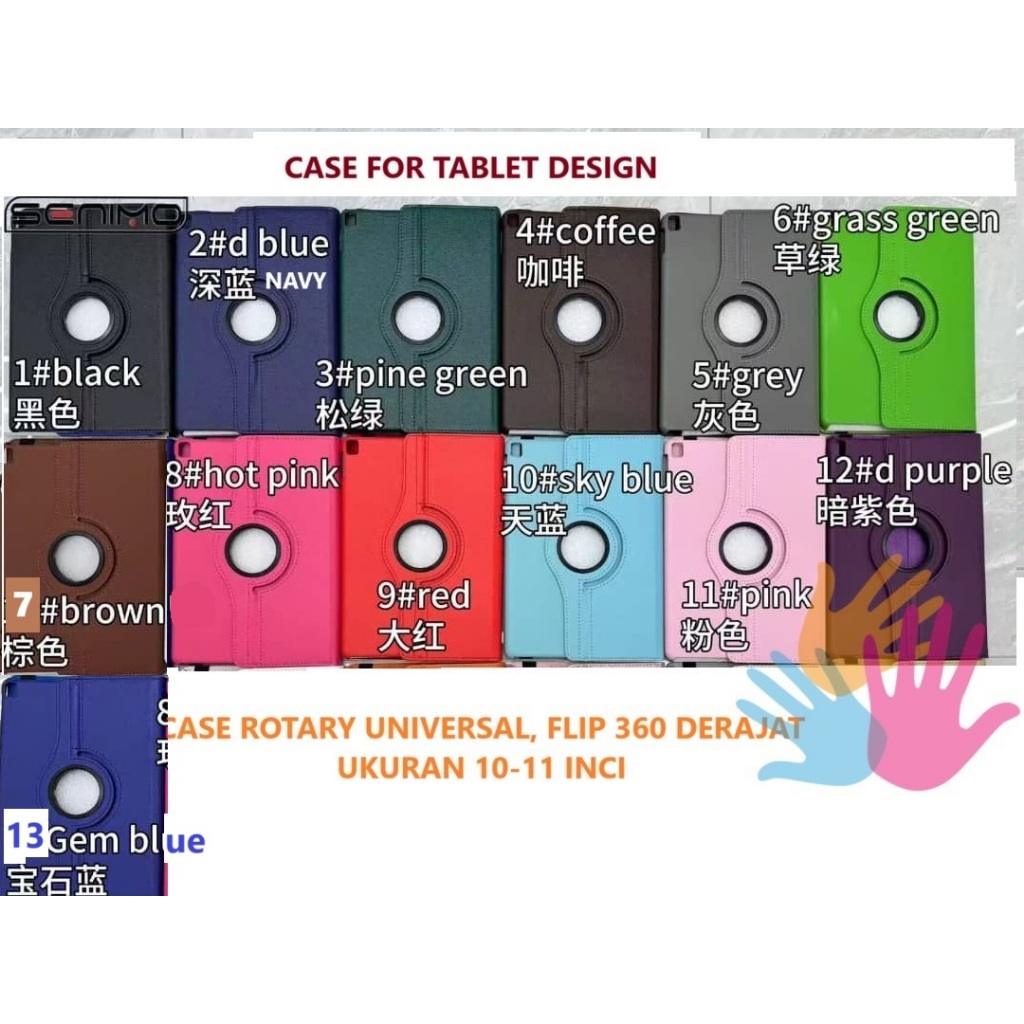 Case OLIKE TAB EDU E3 /  Casing OLIKE TAB EDU E3 FLIP Case Rotary Universal 360 TANPA LUBANG KAMERA