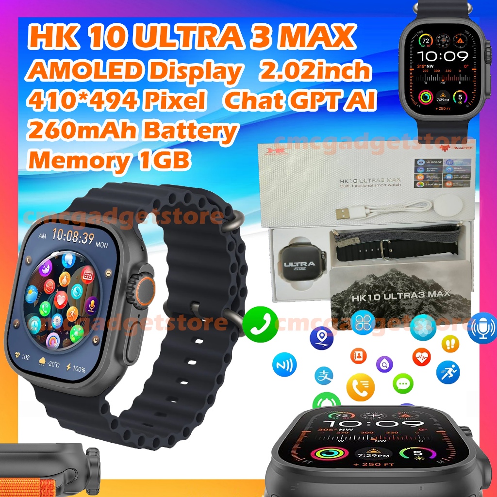HK10 Ultra 3 MAX GEN 8 Update Gen 2 Gen 3 Gen 6 HK9 Ultra 2 Max Smartwatch AMOLED 2.12inch HK 9 Ultr