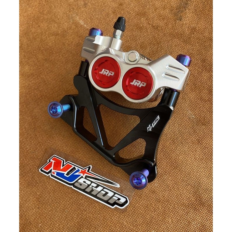 set Kaliper 4p formula jrp + baut titanium dan breket 260 beat vario supra