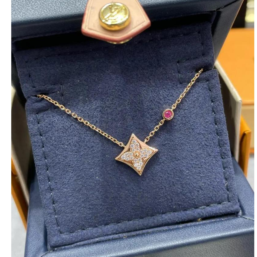 ❤️COD 17K emas asli Kalung Pendant Clover Berlian