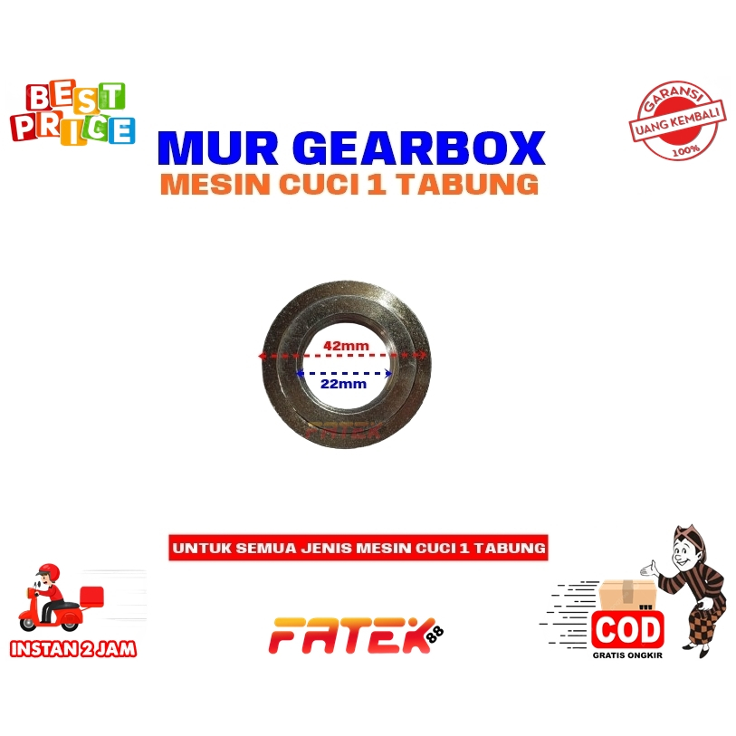 MUR / BAUT GEARBOX UMUM UNIVERSAL / GERBOX / GEAR BOX MESIN CUCI SATU TABUNG LG , PANASONIC DLL