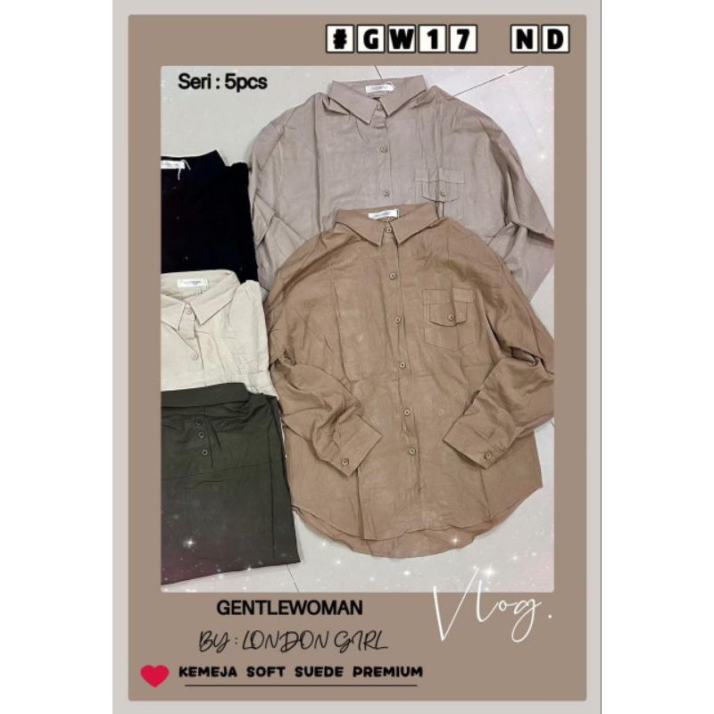 kemeja katun  import, soft Suede