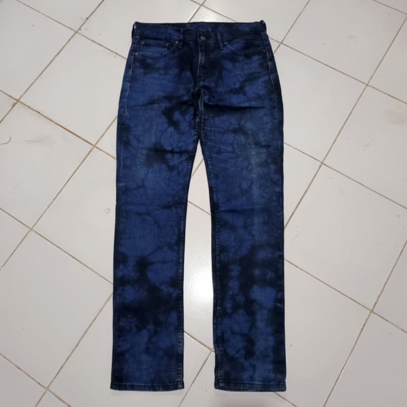 Levis 511 Blue Black Tie-Dye Slim Denim size 32