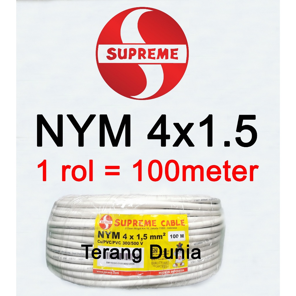 Kabel 4x1.5 Supreme 100meter Kabel NYM 4x1.5 Supreme 100meter Kabel Supreme NYM 4x1.5 100meter