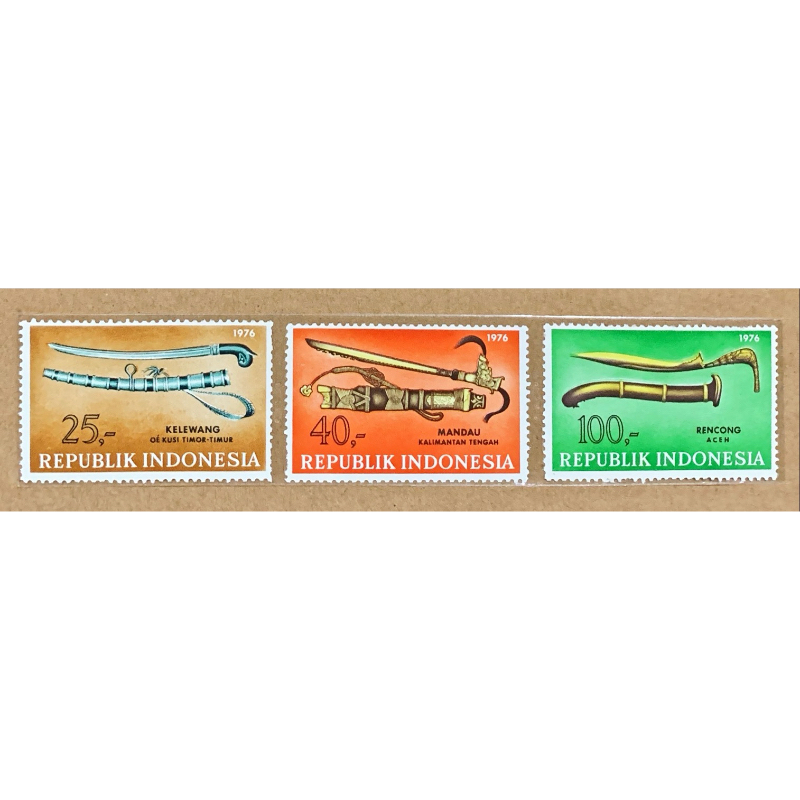 

(BA) PRANGKO INDONESIA 1976 KEBUDAYAAN INDONESIA 3V SERIES MNH.