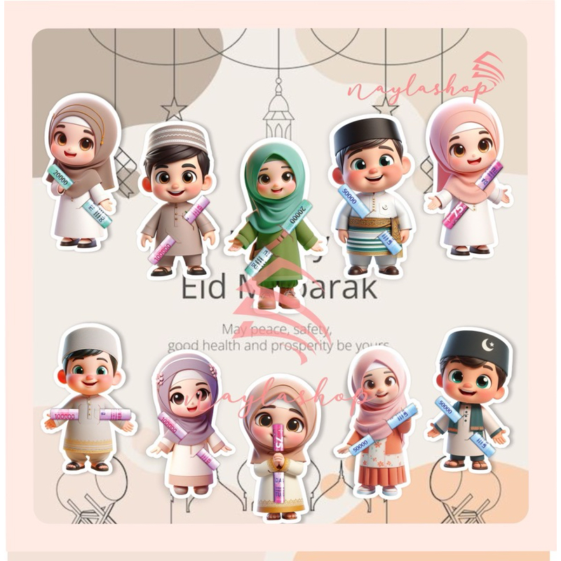 

1pack Amplop Karakter 3D Amplop Lebaran Gemoy Isi 10 pcs Amplop Idul Fitri Lucu Amplop Gulung