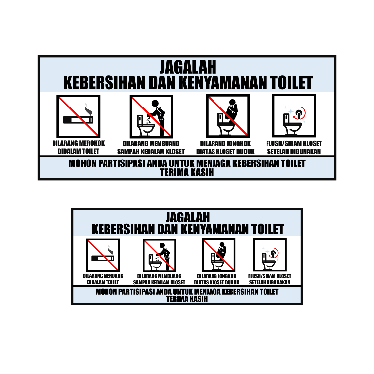 Stiker Jaga Kebersihan Toilet Stiker Etika Toilet