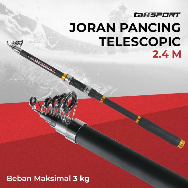 Joran Gagang Tongkat Walesan Alat Pancing Ikan Laut Murah Carbon Fiber Solid Lentur Antena Telescopi