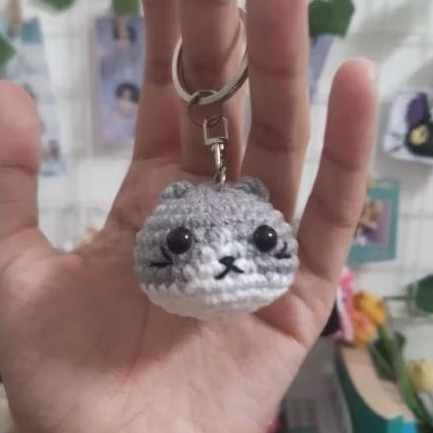 Cat Crochet Keychain