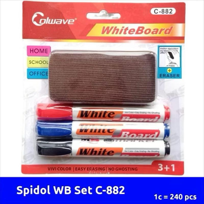 

Spidol whiteboard set penghapus