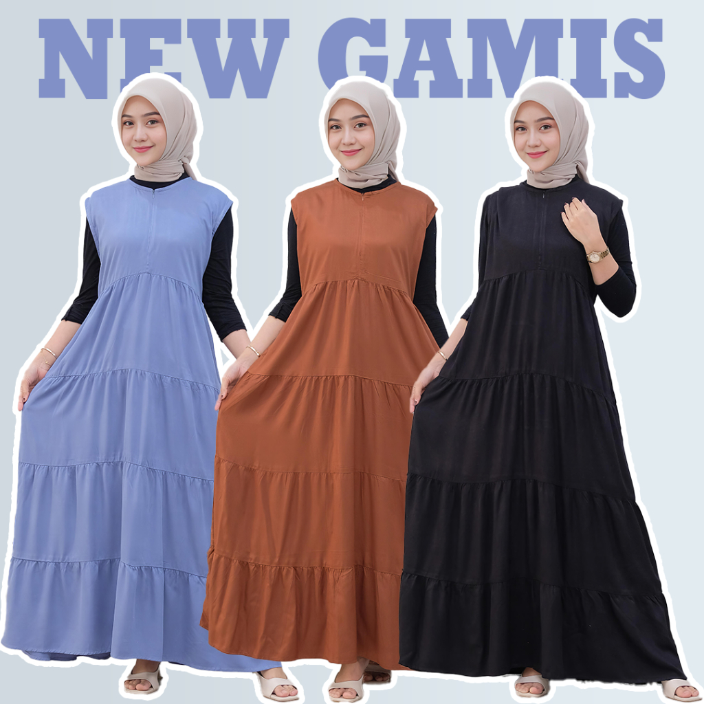 SILFIE - INER DRESS WANITA POLOS TANPA LENGAN TERBARU RAYON TWILL PREMIUM IMPORT - DRESS TANPA LENGA