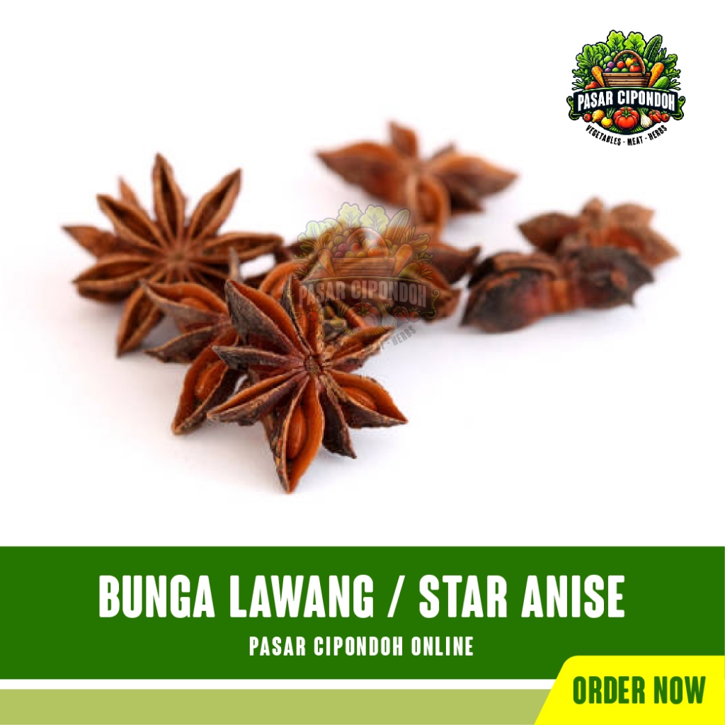 

Bunga Lawang Pekak Kembang Rempah 50 gram / Star Anise - Pasar Cipondoh Tangerang