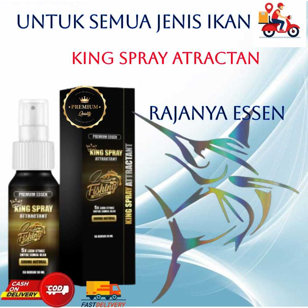 Essen ikan paling gacor King Spray Attractan selagala jenis ikan mas patin nila lele bawal tombro ma