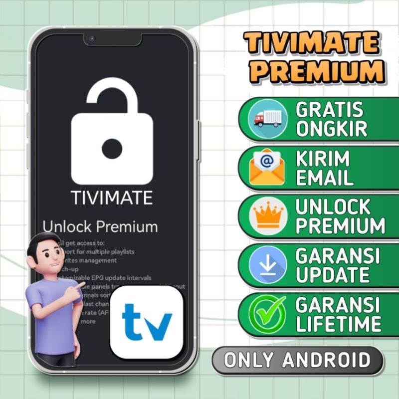 TIVIMATE PREMIUM LIFETIME UNLOCK SEMUA FITUR BERBAYAR PERMANENT BERGARANSI